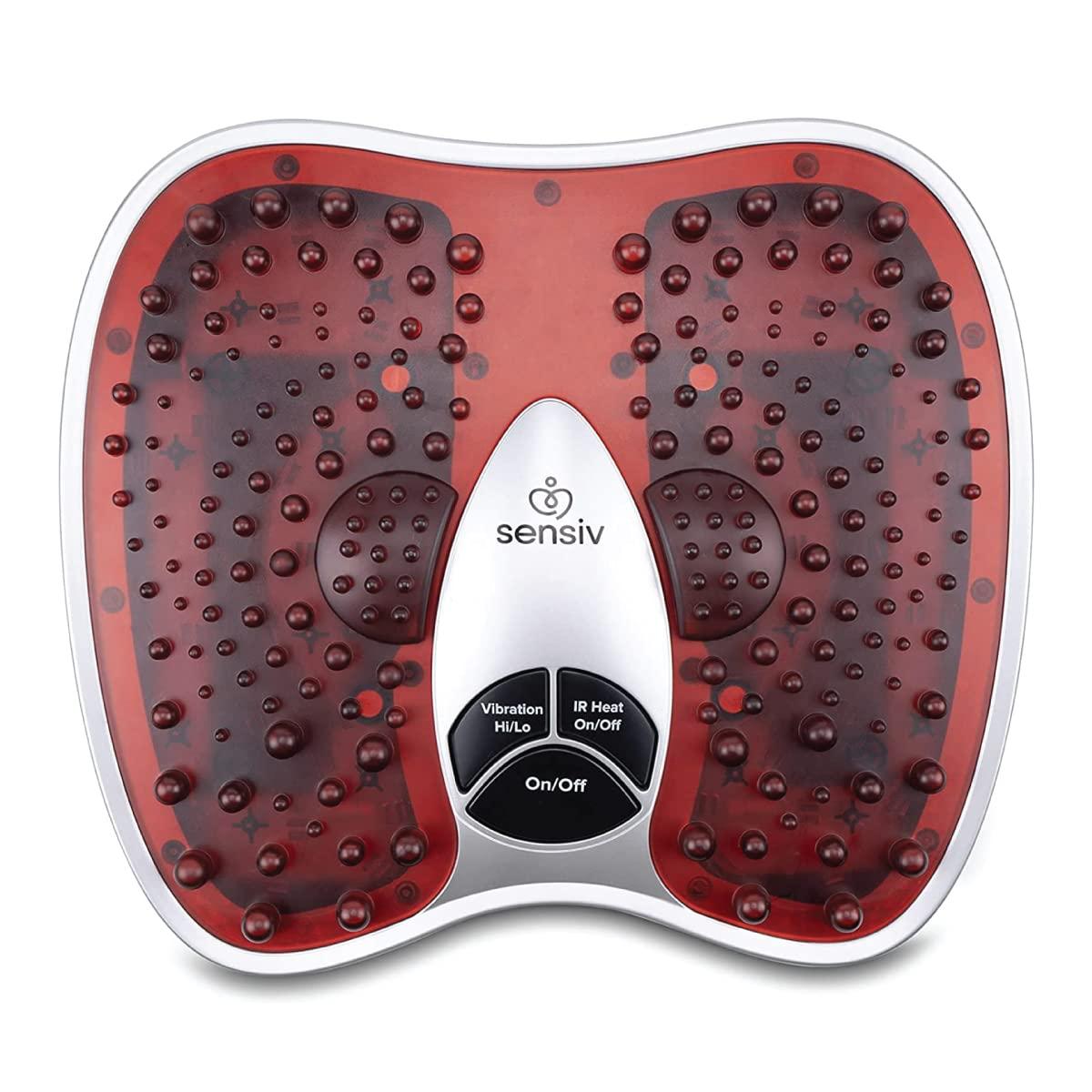 Sensiv Sensiv Acupressure Foot Massager for Blood Circulation and Pain Relief for Foot Pain and Plantar Fasciitis Relief Infrared Heat with Adjustable Vibration