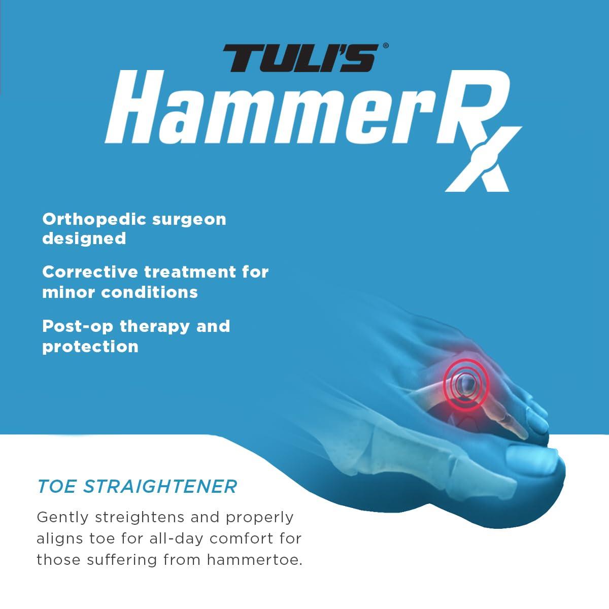 Tuli's Tuli's HammerRx, Adjustable Hammer Toe Straightener and Corrector for Proper Toe Alignment and Pain Relief, One Size Fits All
