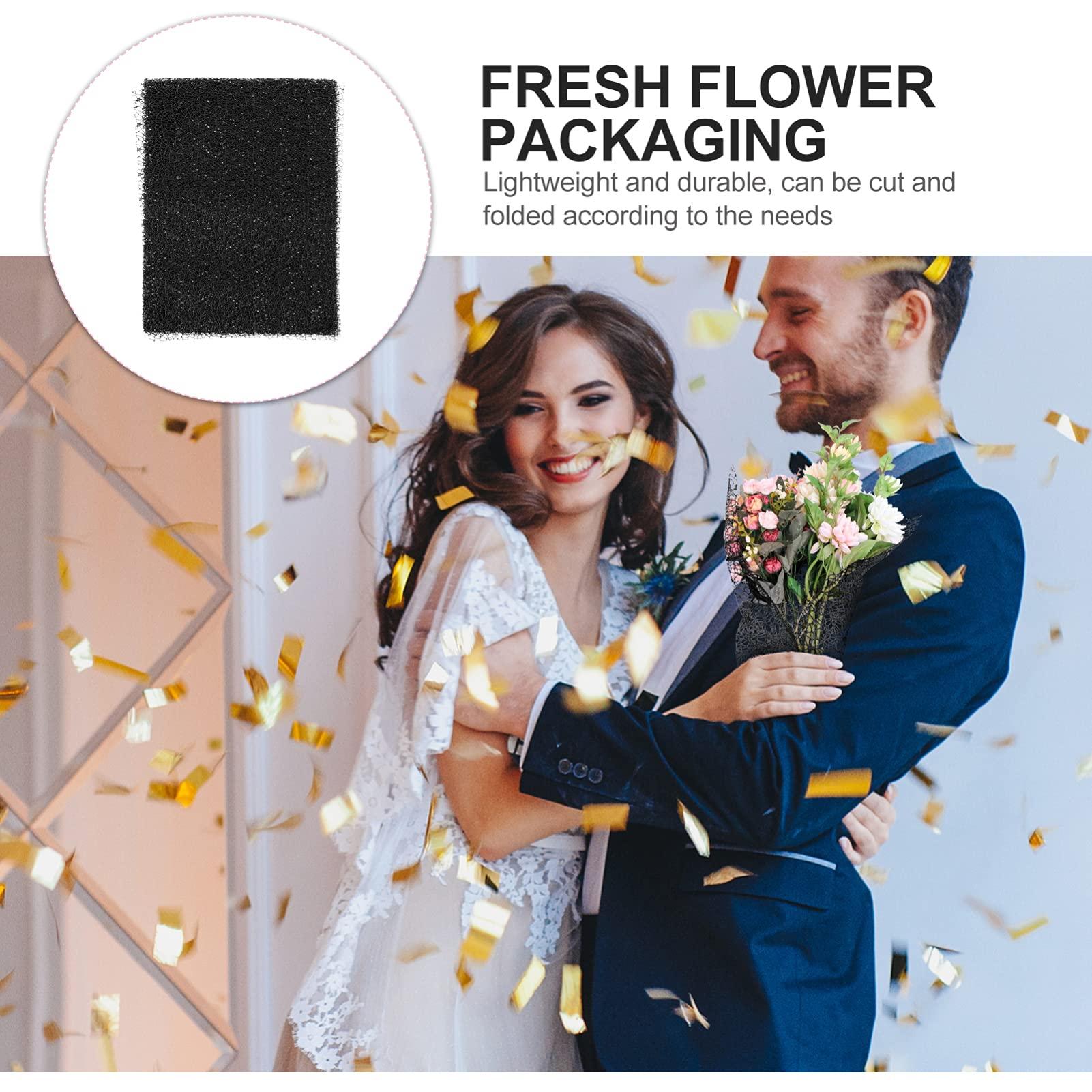 Ciieeo Ciieeo 10 Sheets Bouquet Wrapping Net Bouquet Packing Mesh Bouquet Wrapping Paper - Tissue Folding Paper Sugar Wrapper Candy Wrappers Flower Bouquet Wrapping Mesh Flowers Coarse Mesh