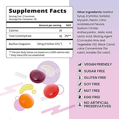 BeLive BeLive Probiotic Gummies - Probiotics with 5 Billion CFUs for Digestive Health, Men, Women & Kids - for Immune Support, Sugar Free & Vegan | 60 Ct – Blueberry, Strawberry & Orange