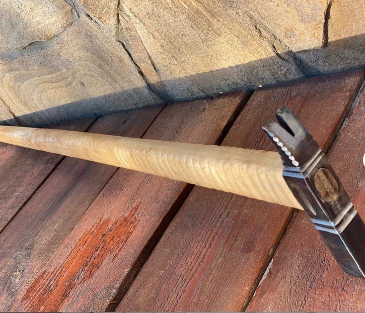 SHAIMPERIAL SHAIMPERIAL Iron Walking Stick Cane, Hiking Walking Cane Iron Forged Hammer Stick, Best Work and Walking, Full Handmade Item, Gift for Man Best Dad Gift,
