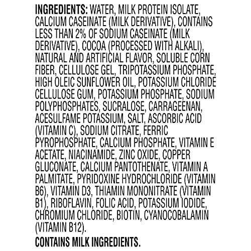 Muscle Milk Muscle Milk Zero Protein Shake, Chocolate, 11 Fl Oz Carton, 12 Pack, 20g Protein, Zero Sugar, 100 Calories, Calcium, Vitamins A, C & D, 4g Fiber, Energizing Snack, Workout Recovery, Packaging May Vary,11 Fl Oz (Pack of 12)