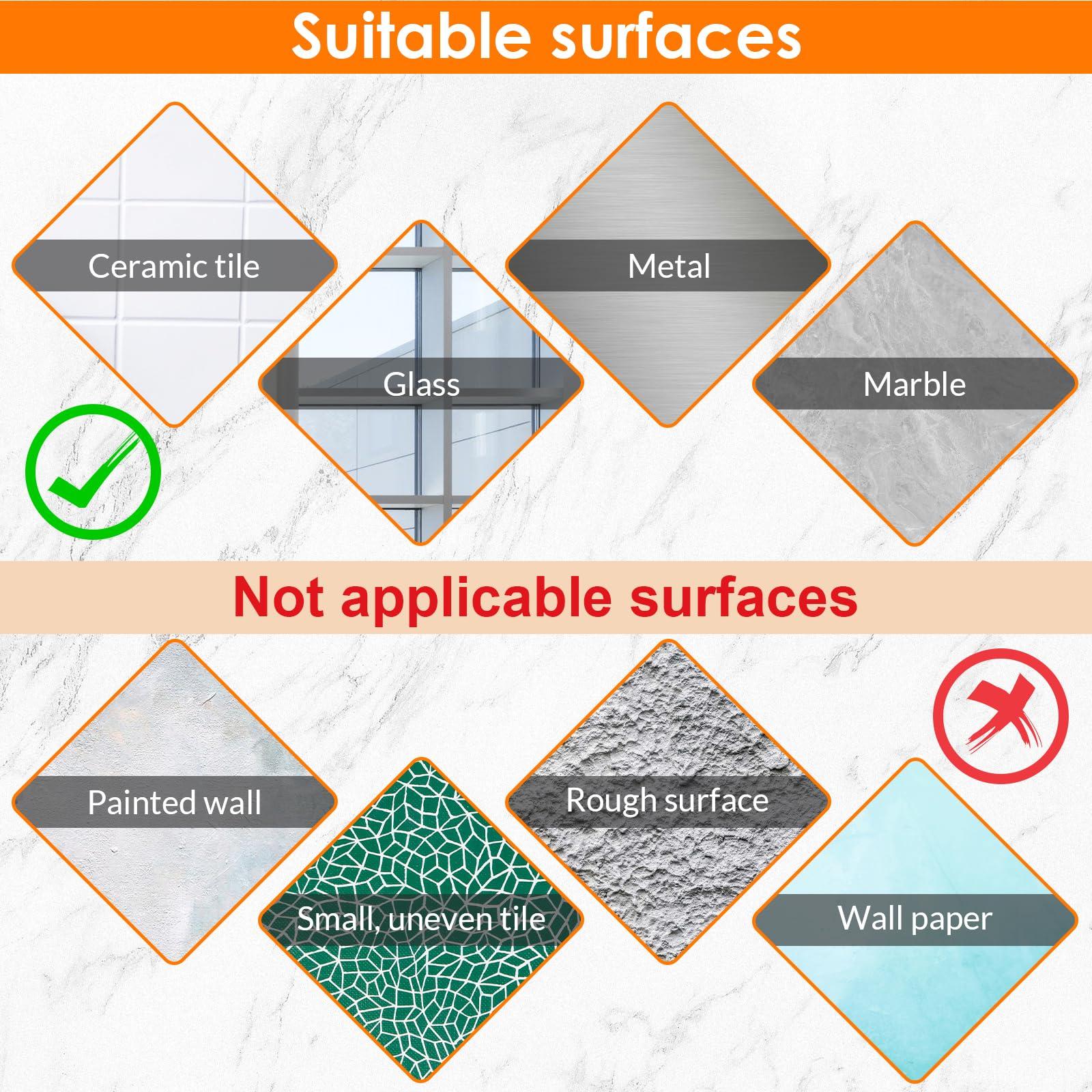 Matework Matework 2 Pack Shower Handles for Elderly Suction, Safety Suction Grab Bars for Bathtubs and Shower, Bathroom Safety Grab bars for Senior, Handicap, Elderly