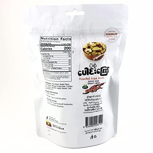 Shan Shwe Taung Myanmar Tea Leaf Salad Kit (Zayan Tea Leaf Dressing Non Spicy + Assorted Fried Bean) Laphet Thoke - 1.4 lb