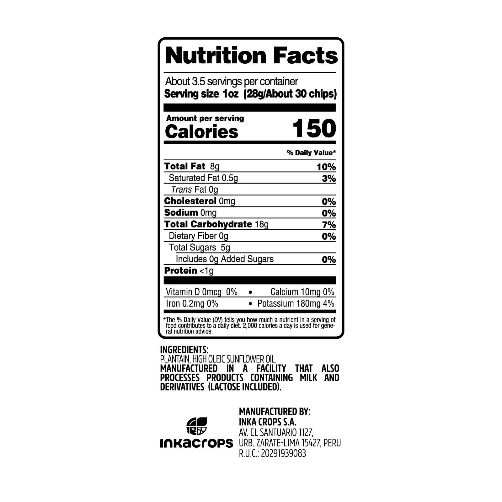 Inka Crops Inka Crops Sweet Plantain Chips, 3.25 oz, (Pack of 2)