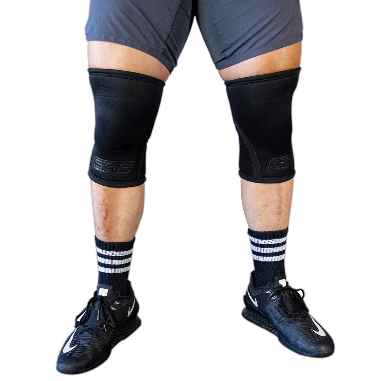 SERIOUS STEEL FITNESS SERIOUS STEEL FITNESS Neoprene Weightlifting Knee Sleeve Powerlifting, Strongman Training (High Compression, X-Large (15-16\"))