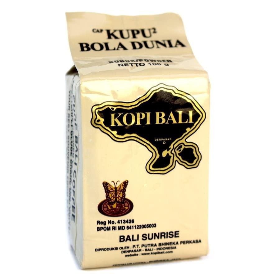 P.T PUTRA BHINEKA PERKASA Kupu Kupu Bola Dunia Bali Coffee Bali Sunrise Powder 100g Pack of 2