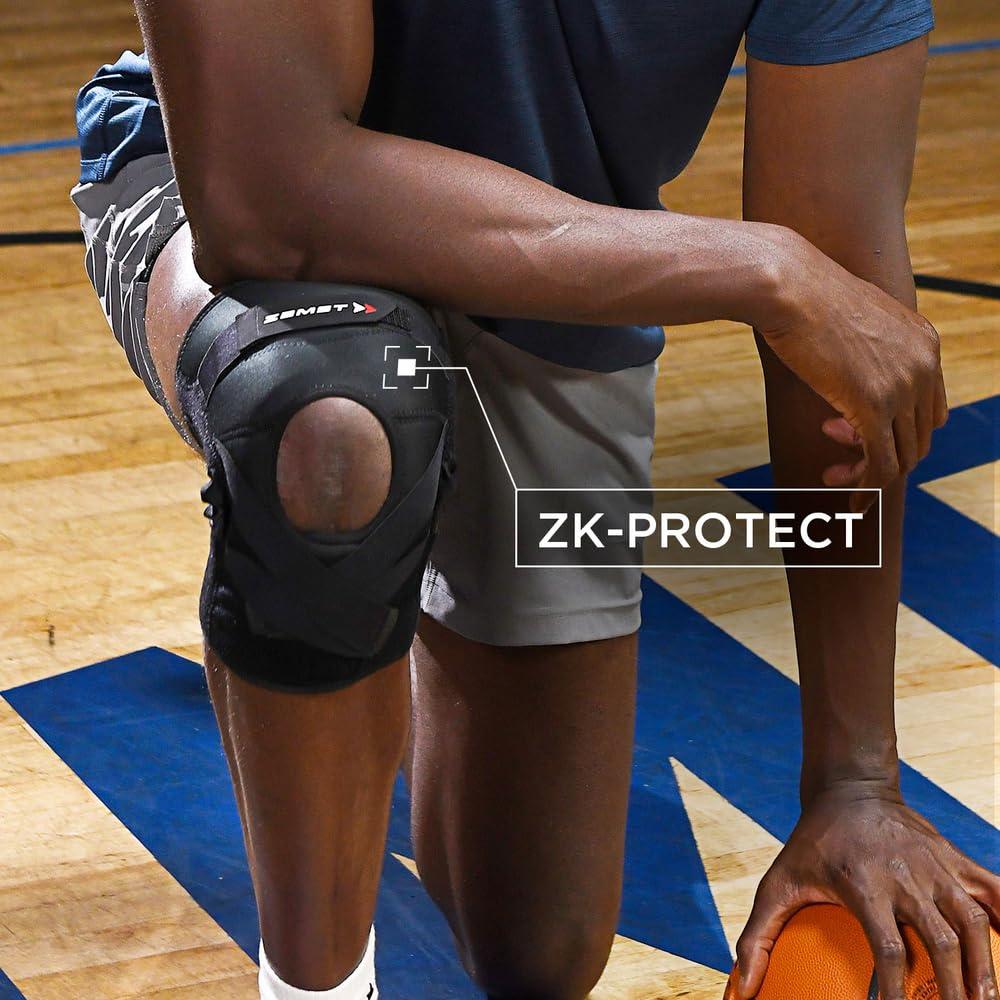 Zamst Zamst ZK-Protect Sports Knee Brace With Flexible Resin Stays Protecting the Knee Ligaments For Sprains of the ACL, MCL, LCL-for Basketball, Volleyball, Football, Soccer,Skiing (Small)