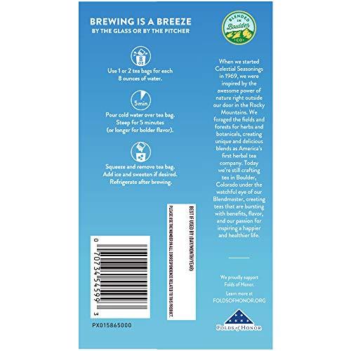 Celestial Seasonings Celestial Seasonings Cold Brew Iced Tea, Half and Half Iced Back Tea and Lemonade, Contains Caffeine, 18 Tea Bags per bag (Pack of 6)