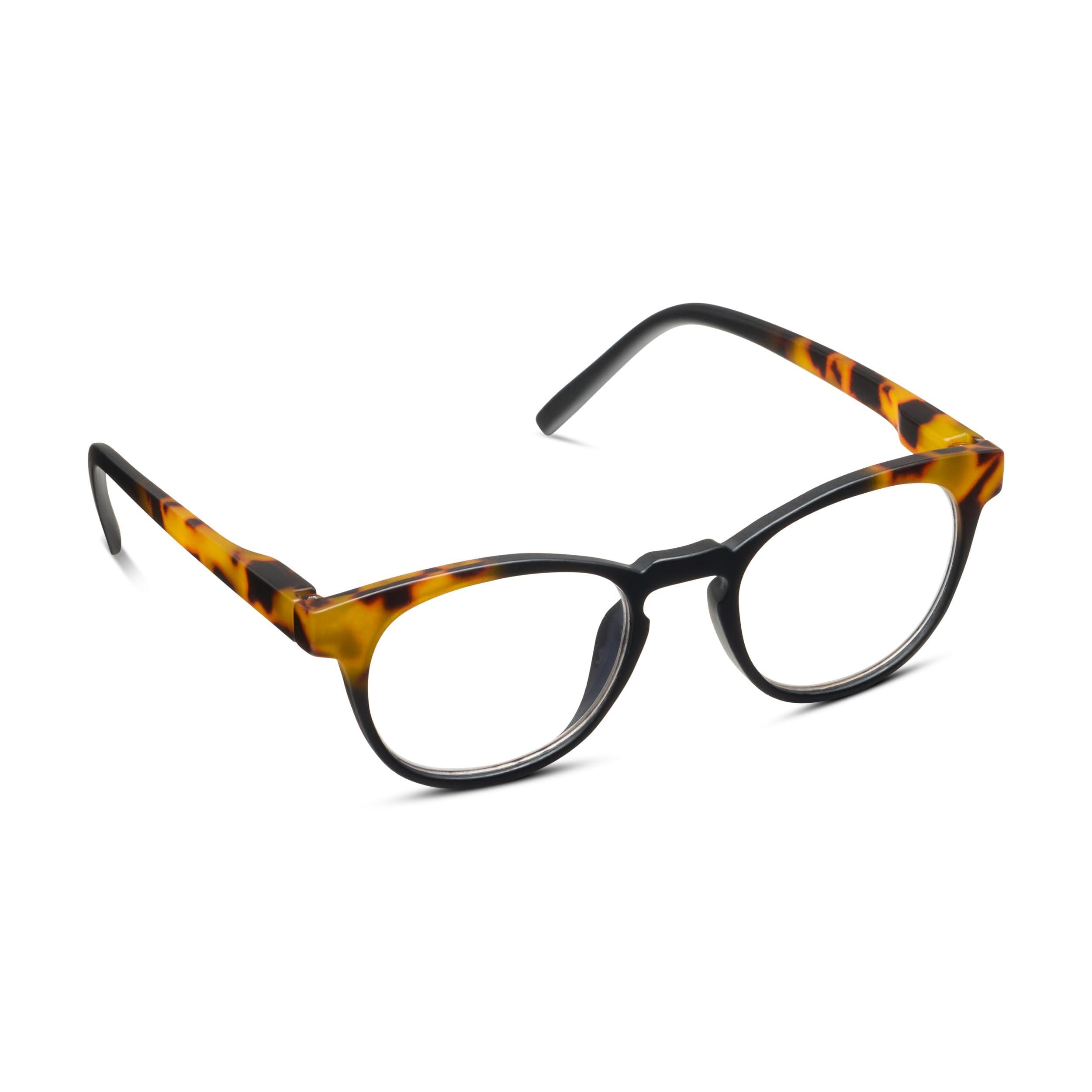 Peepers by PeeperSpecs Peepers by PeeperSpecs Men\'s Chester Round Reading Glasses, Black, 1.75