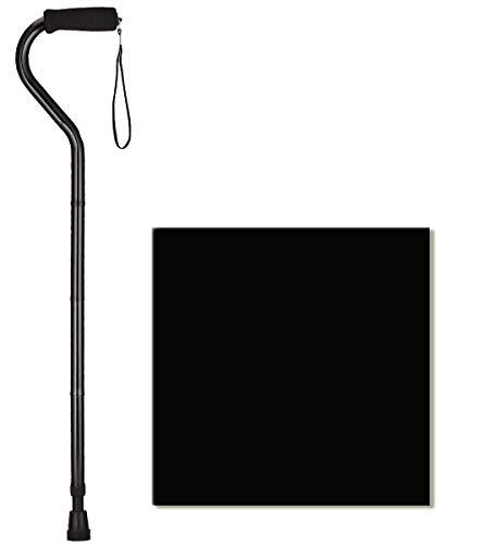 NOVA Medical Products NOVA Medical Products Folding Walking Cane with Soft Grip Handle and Carry Strap, Foldable and Adjustable Travel Cane with Offset Comfort Handle, Black (3060BK)