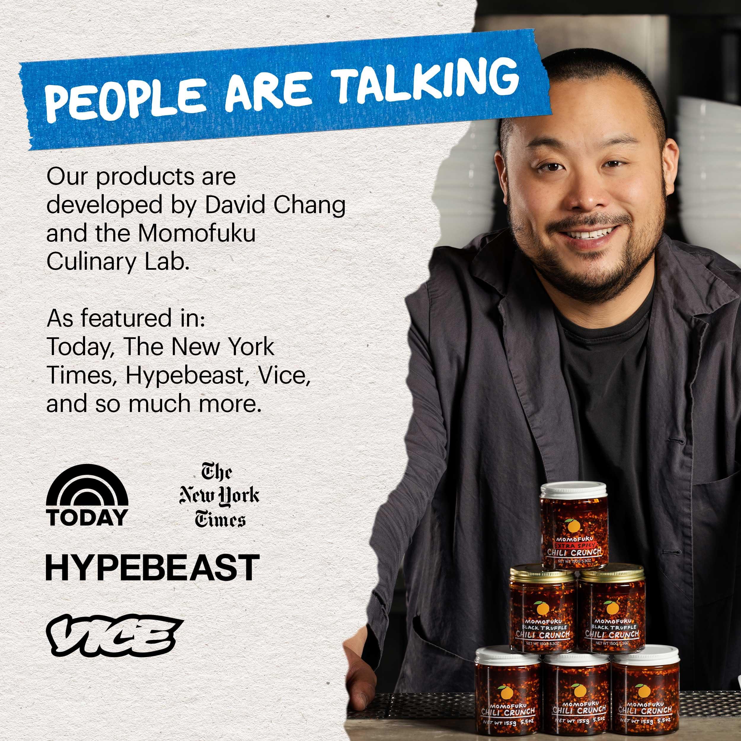 MOMOFUKU Momofuku Original Starter Pack by David Chang, With Original Chili Crunch, Soy & Scallion Ramen, Soy Sauce, & Savory Salt, Seasoning Gift for Foodies