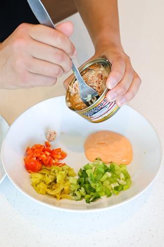 American Tuna Wild Albacore Tuna Fish by American Tuna - with Sea Salt, MSC Certified, Sustainable One by One Pole Wild Caught Fish - 6 oz cans | Pack of 12 | Premium Canned Tuna for Health and Flavor Enthusiasts!