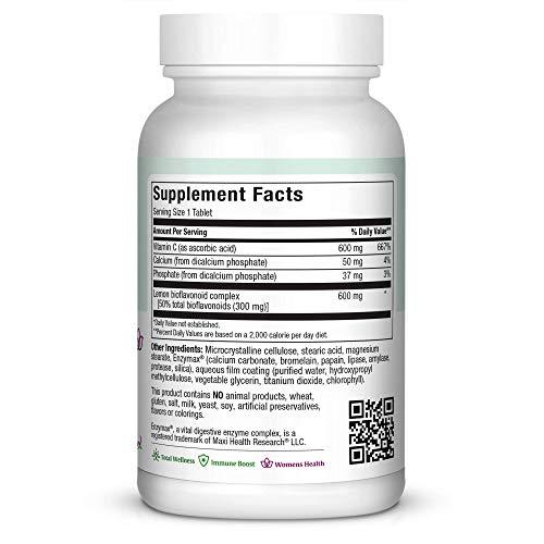 Maxi Health Maxi Health Pure-C-Bio 600 - with Bioflavonoids - Immune & Capillary Support - 90 Tablets - Kosher