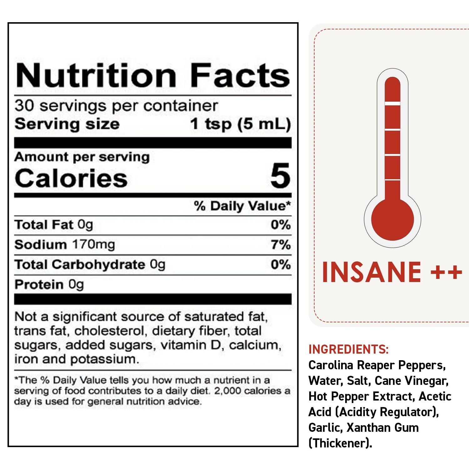 Dave's Gourmet Dave's Gourmet Carolina Reaper Hot Sauce Add Flavor and Heat to Dips, Spreads, Sauces and Marinades - 3 Bottles