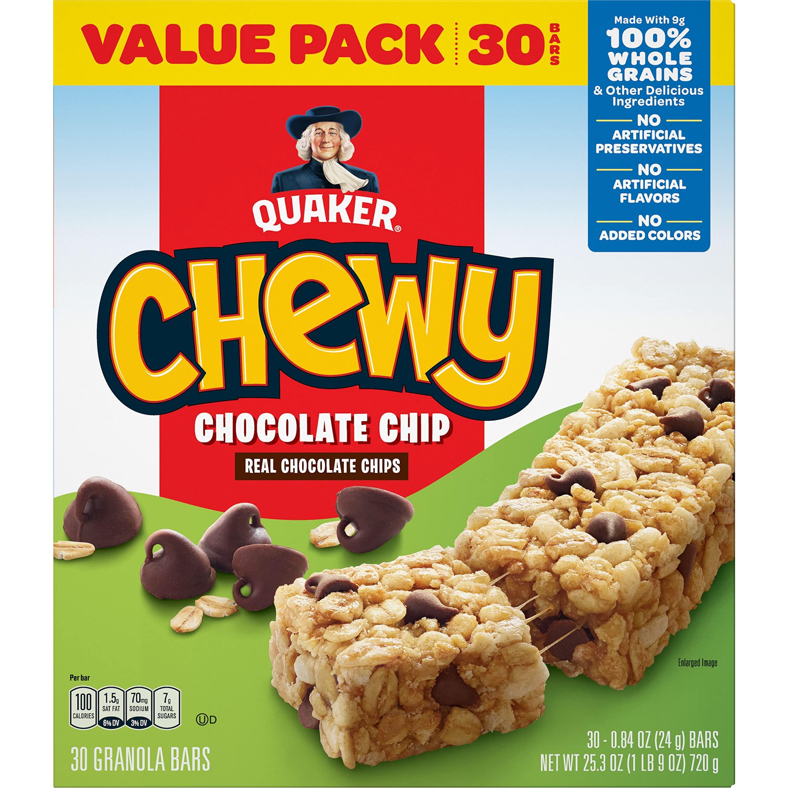 Quaker Quaker Chewy Chocolate Chip, 0.84 Oz, 30 ct