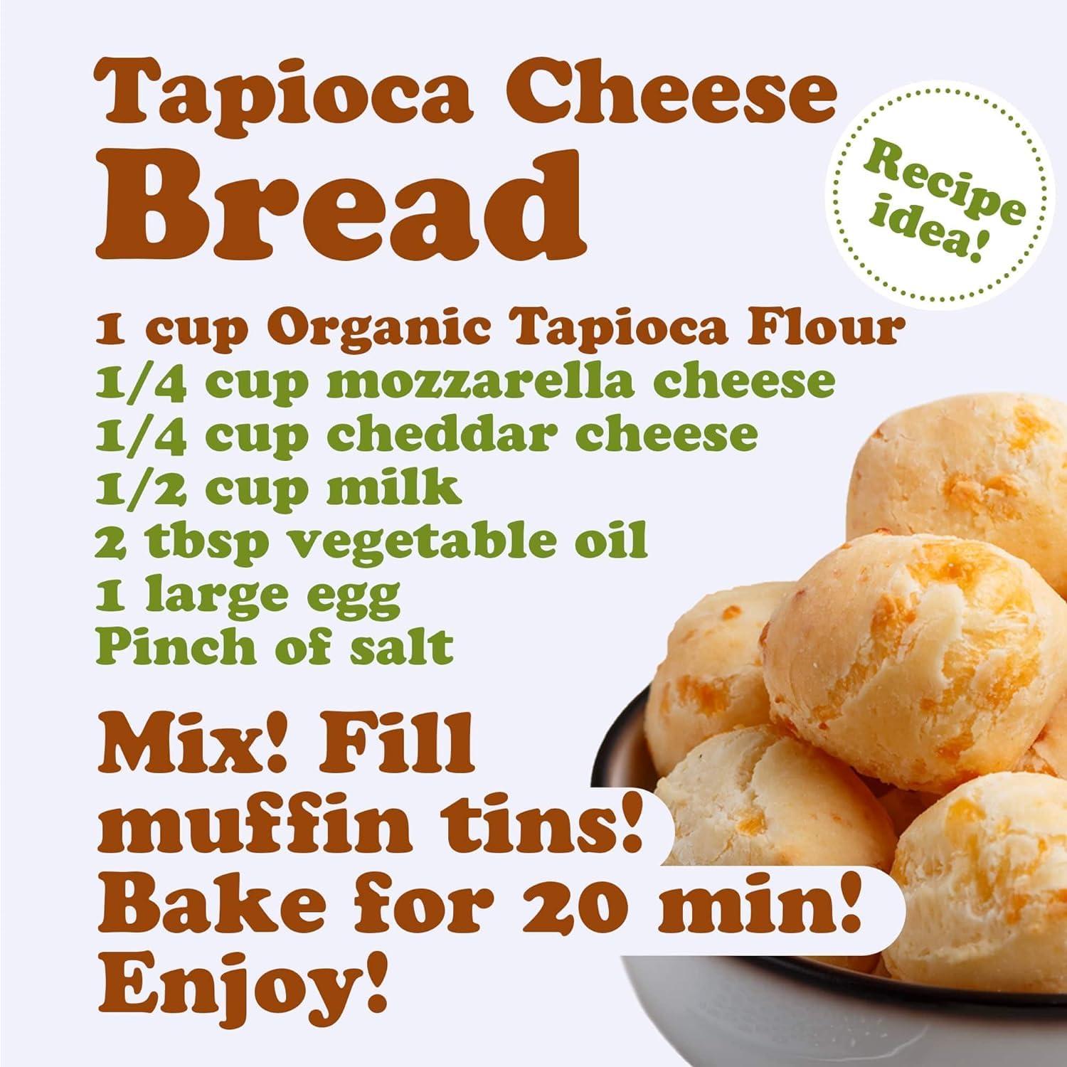Food to Live Food to Live Organic Tapioca Flour, 3 Pounds Non-GMO Finely Ground Tapioca Starch. Wheat and Rice Flour Substitute. All Purpose Thickening Agent for Baking, Sauces & Gravies. Vegan, Bulk