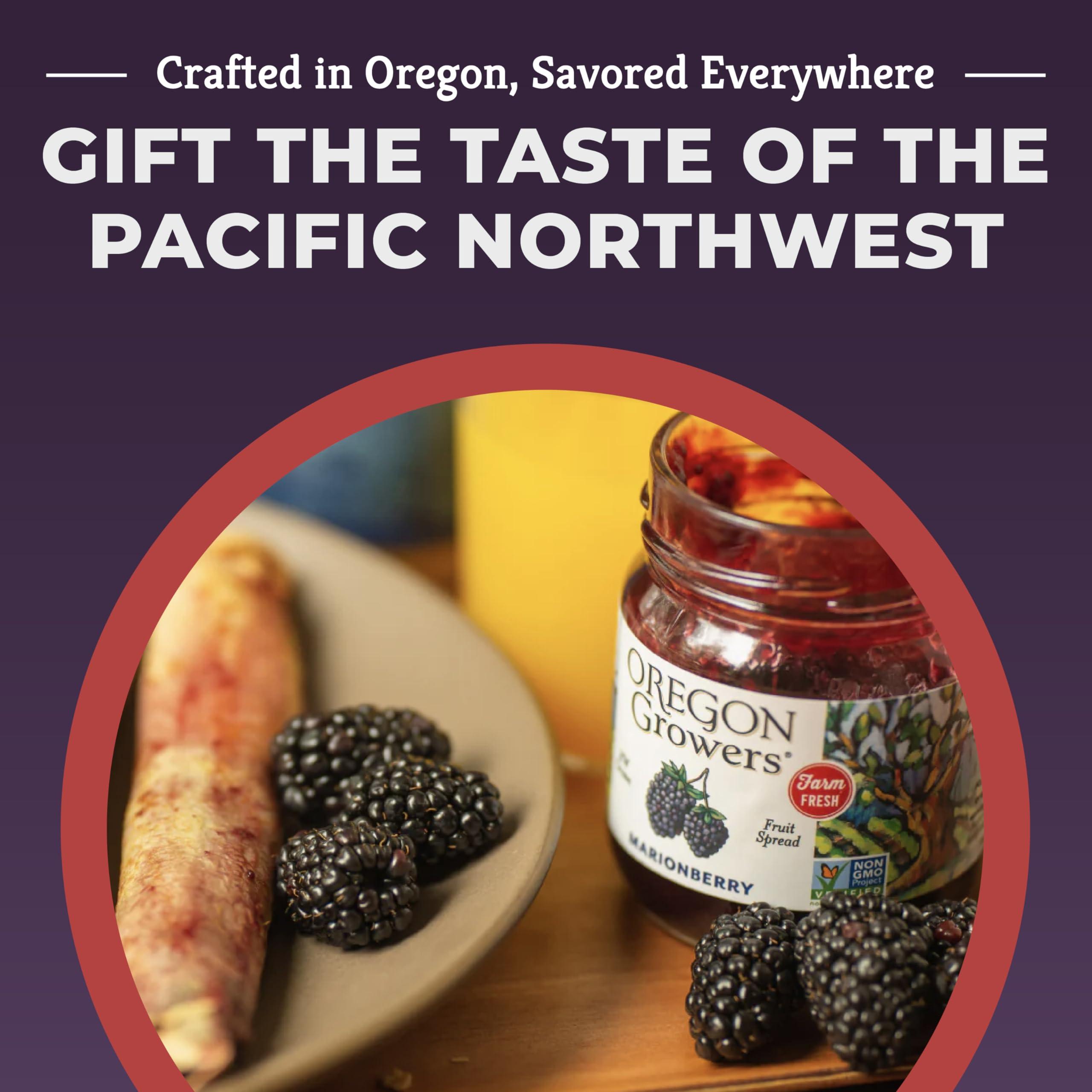Oregon Growers Oregon Growers Marionberry Fruit Spread - Marionberry Jam Made In Oregon, Blackberry Jam, Blackberry Fruit Spread, All Natural Ingredients, Non-GMO - 12 Oz (Pack Of 2)