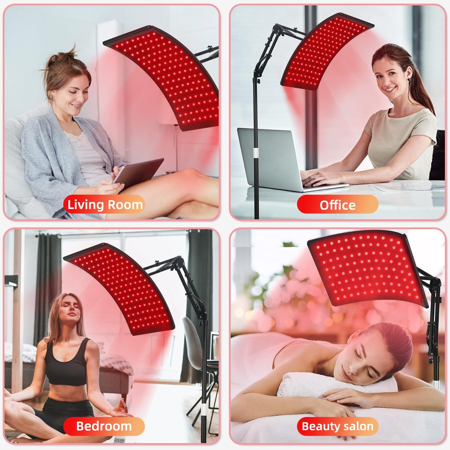 Viconor Red Light Therapy for Face and Body, Red Infrared Light Therapy Lamp with Stand Led 660nm Red Light-Therapy& 850nm Infrared Light Device for Body