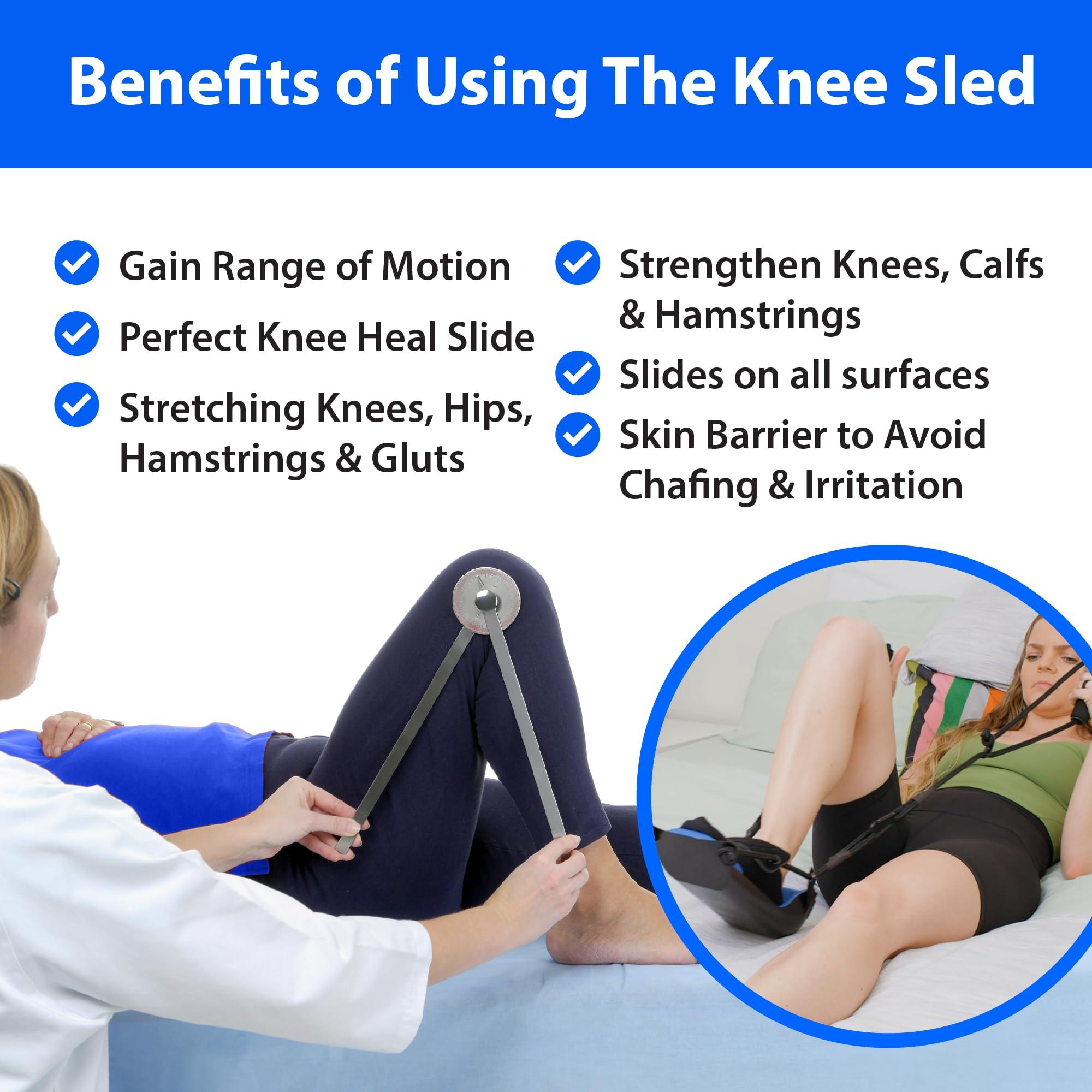 KNEE SLED KneeSled Best Choice After Knee Replacement Surgery Increases Range of Motion, Stretches Knees, improving Mobility and Flexibility Leg Exercise Great for Working Out Knee Pain