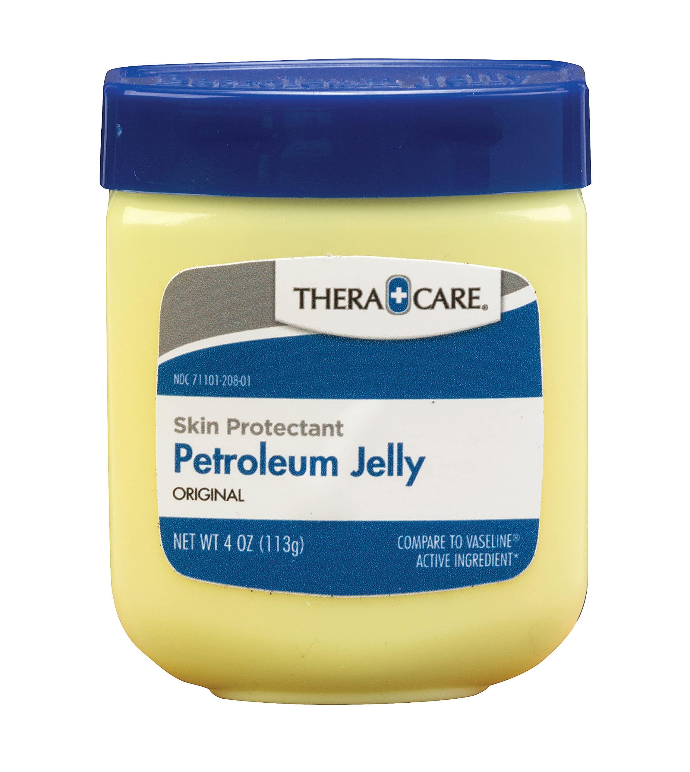 Thera Care Thera Care Petroleum Jelly Skin Protectant | Ideal for Dry, Itchy, Sensitive Skin | Provides Dry Skin Relief | Protects Minor Cuts, Scrapes & Burns | 4 oz.