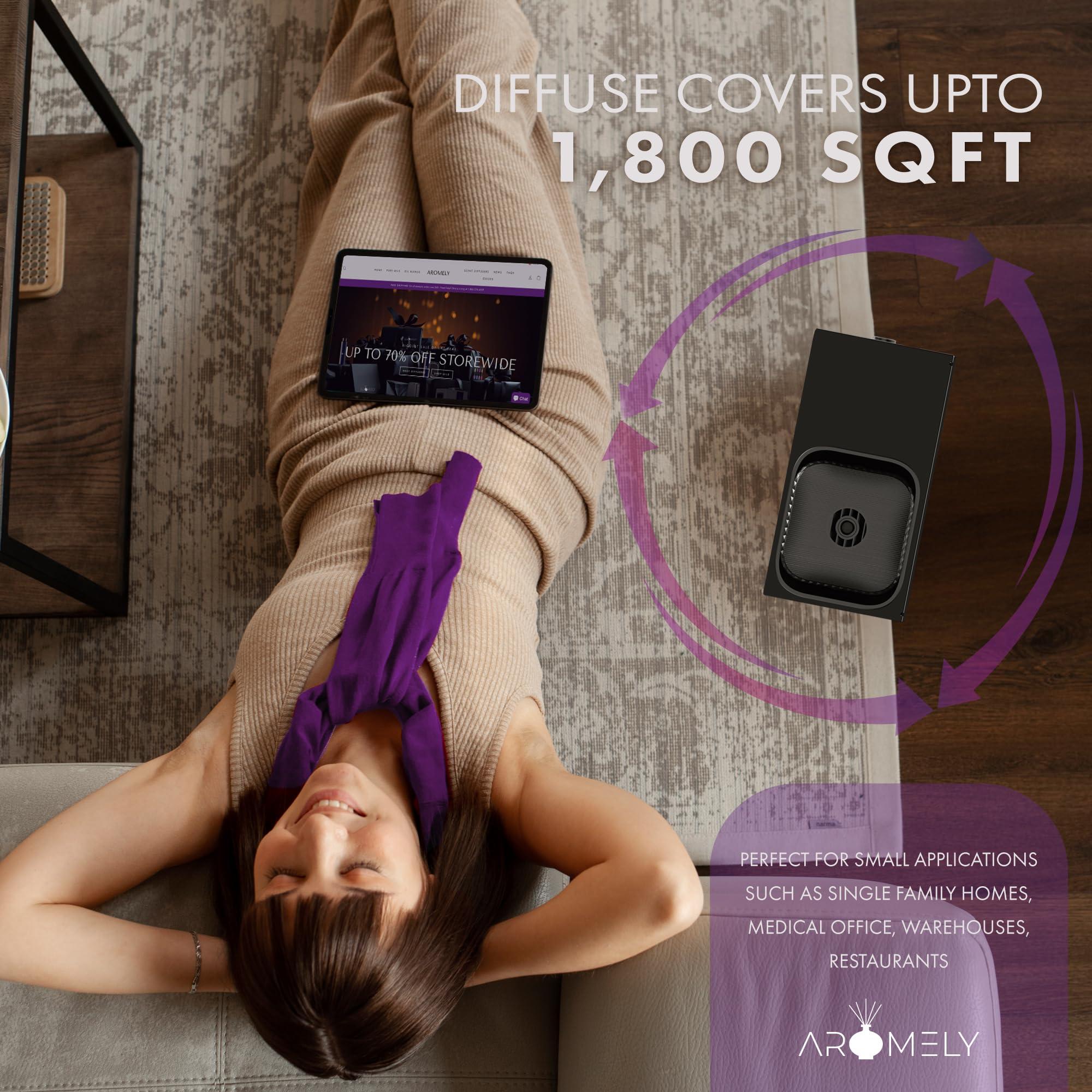 AROMELY Aromely Smart Bluetooth HVAC Scent Diffuser - Whole Home & Commercial Aroma System, Up to 1,200 SQFT Coverage, Waterless Aromatherapy, Large 200ml Oil Bottle, Ideal for Whole House and Office Scenting