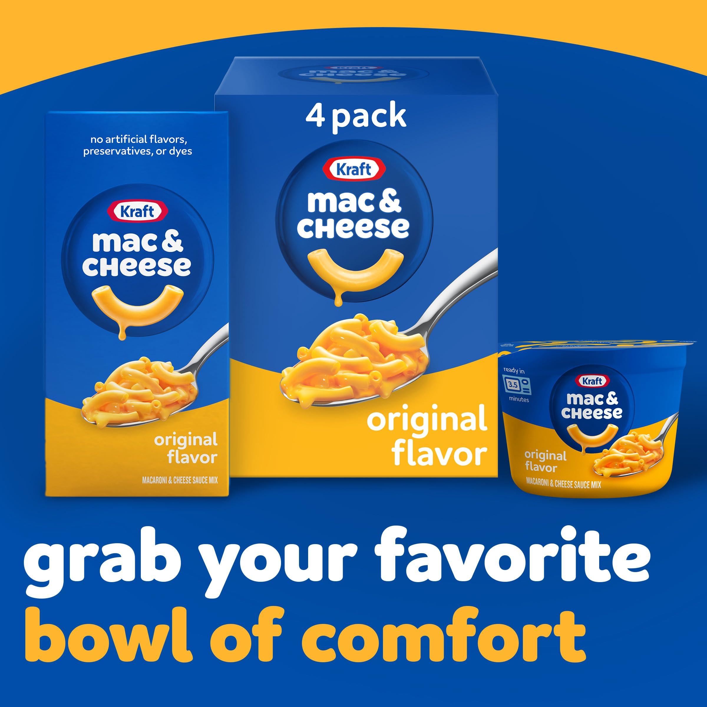 Kraft Kraft Original Mac & Cheese Macaroni and Cheese Dinner, 4 ct Pack, 7.25 oz Boxes