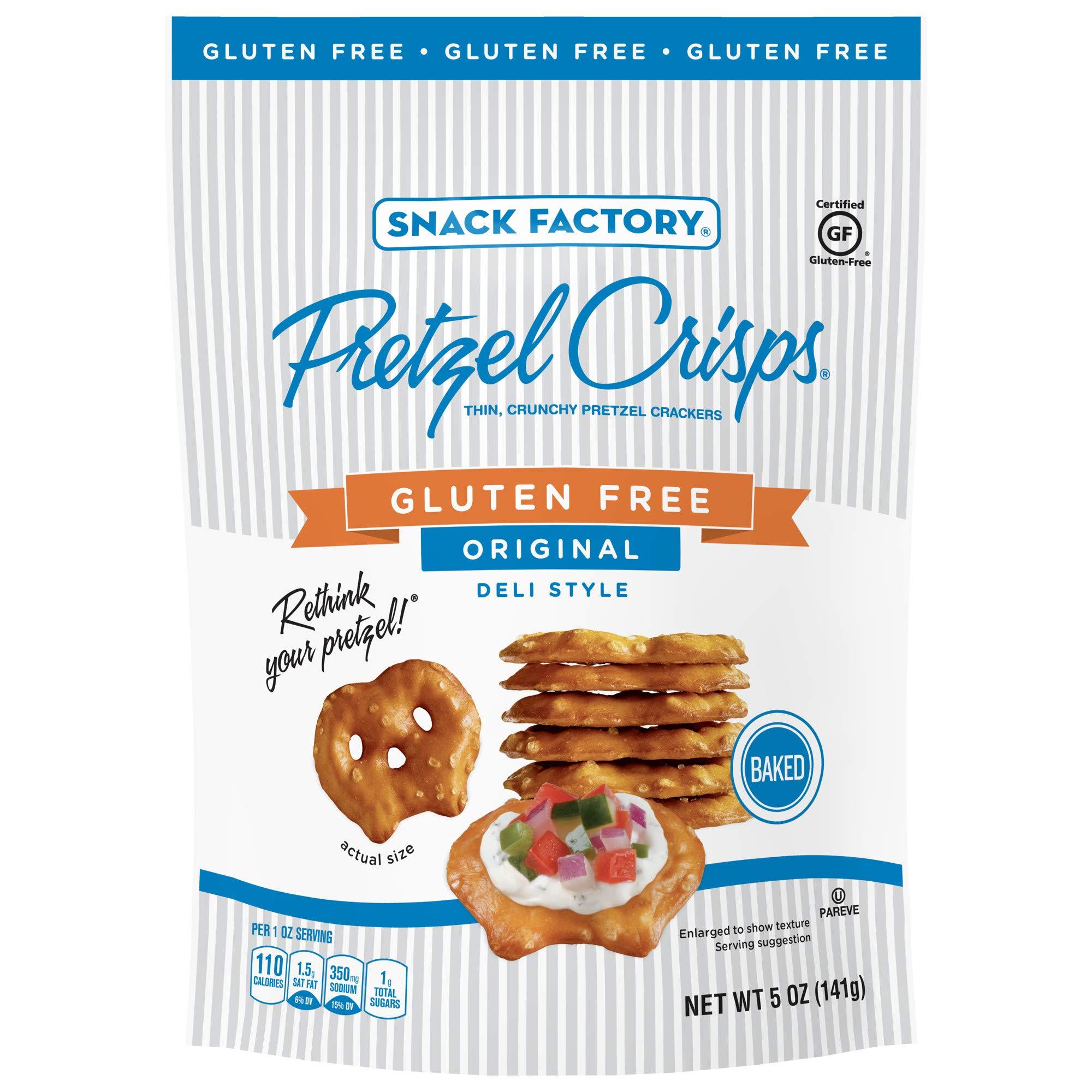 Snack Factory Snack Factory Pretzel Crisps Gluten Free, Original Flavor, 5 Ounce (Pack of 8)