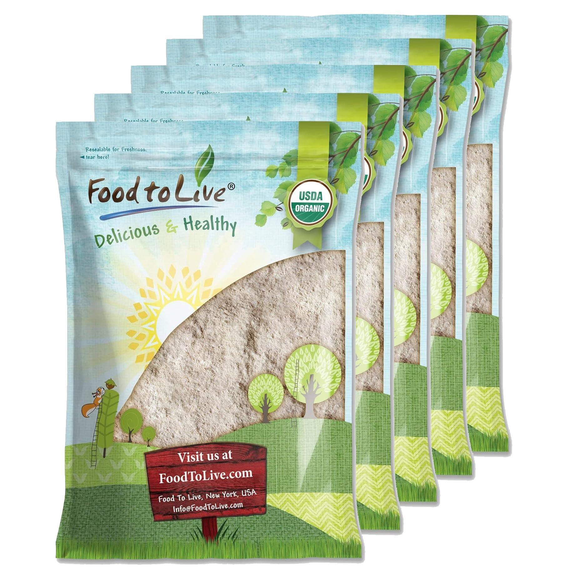 Food to Live Food to Live Organic Barley Flour, 25 Pounds Non-GMO, Stone Ground from Whole Hulled Barley, Fine, Kosher, Vegan, Bulk. Rich in Fiber. Perfect for Flour Blends. Great for Baking. Product of the USA.