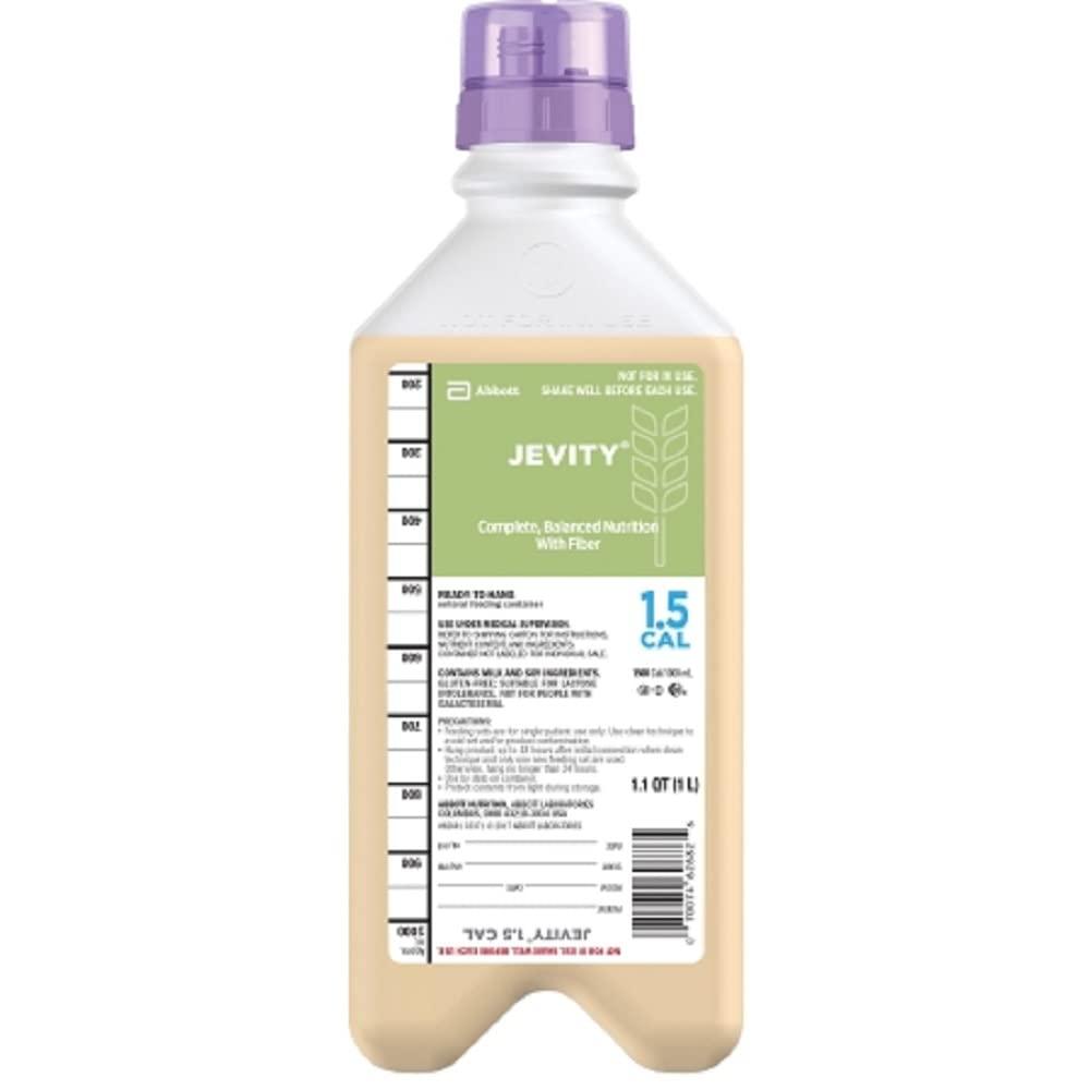 Abbott Nutrition Jevity 1.5 Cal with Fiber and Safety Screw Connector, Ready to Hang, Institutional 1000 mL 62681 Qty 1