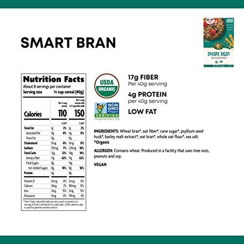 Nature's Path Nature's Path Organic Smart Bran Cereal, 10.6 Ounce (Pack of 6), Non-GMO, 17g Fiber, 4g Protein