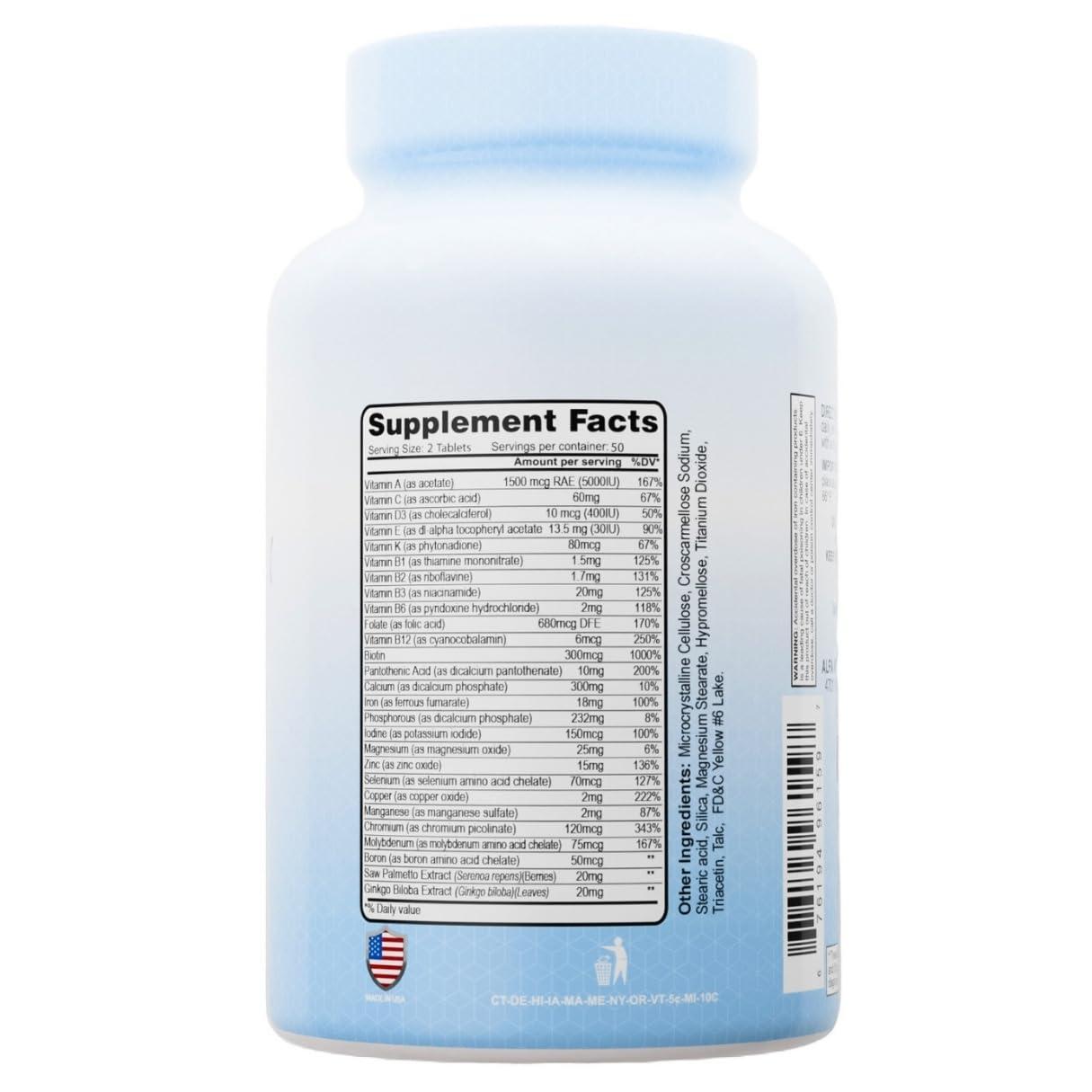 ALFA VITAMINS Multi Complex Senior - Nutritional Vitamins & Minerals for People Over 50 - Supports cellular energy production and every day health- 100 Tablets