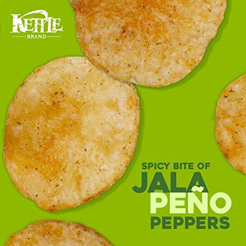 Kettle Brand Kettle Brand Potato Chips, Jalapeno Kettle Chips, Party Size, 13 Oz (Pack of 3)