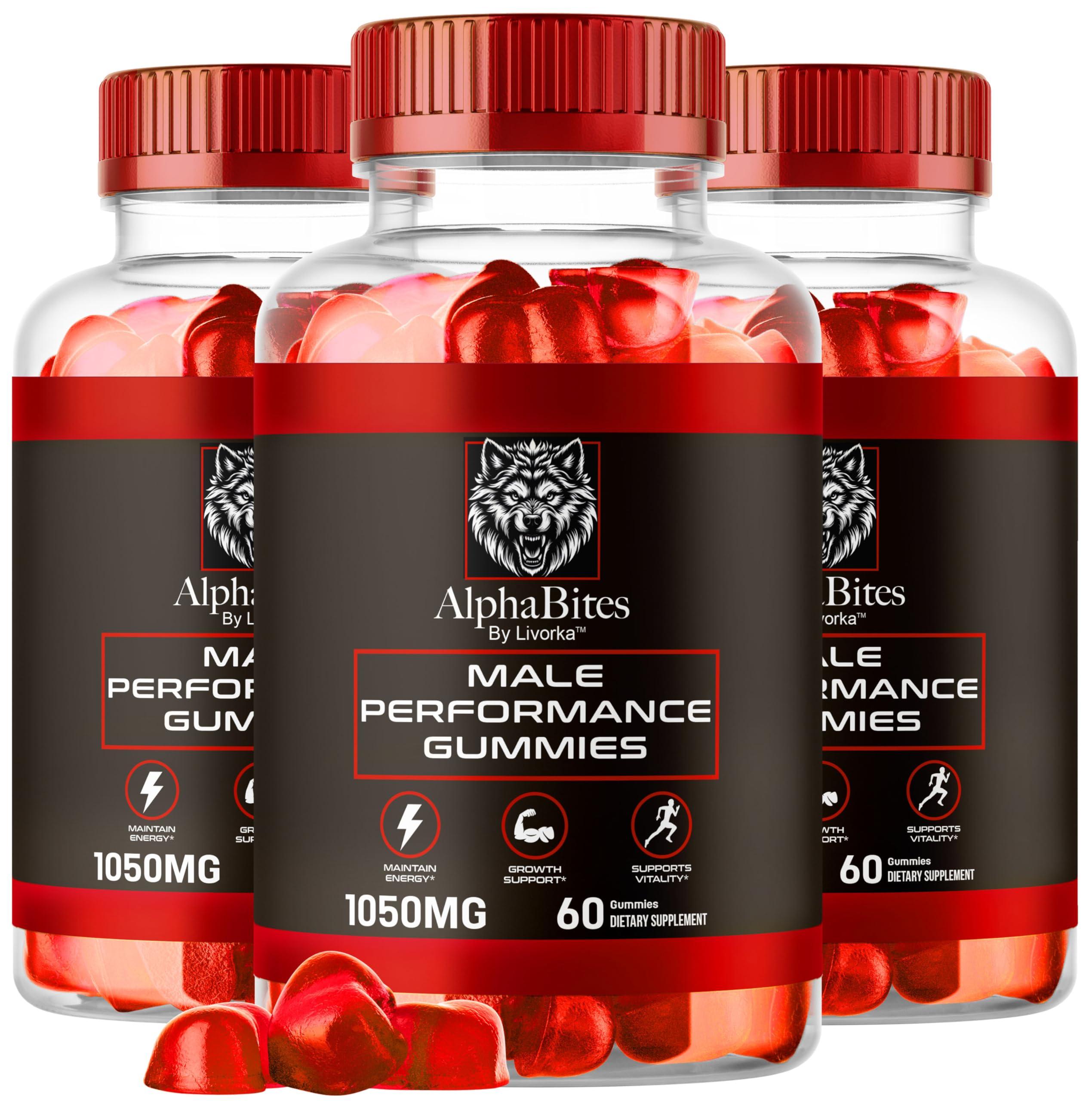 LIVORKA (3 Pack) Alpha Bites - Alpha Bites Gummies, Alpha Bites for Men, AlphaBites, AlphaBites Gummies, Alpha Bites Gummies for Men, AlphaBites for Men Gummy, AlphaBites Reviews, 180 Gummies for 3 Months