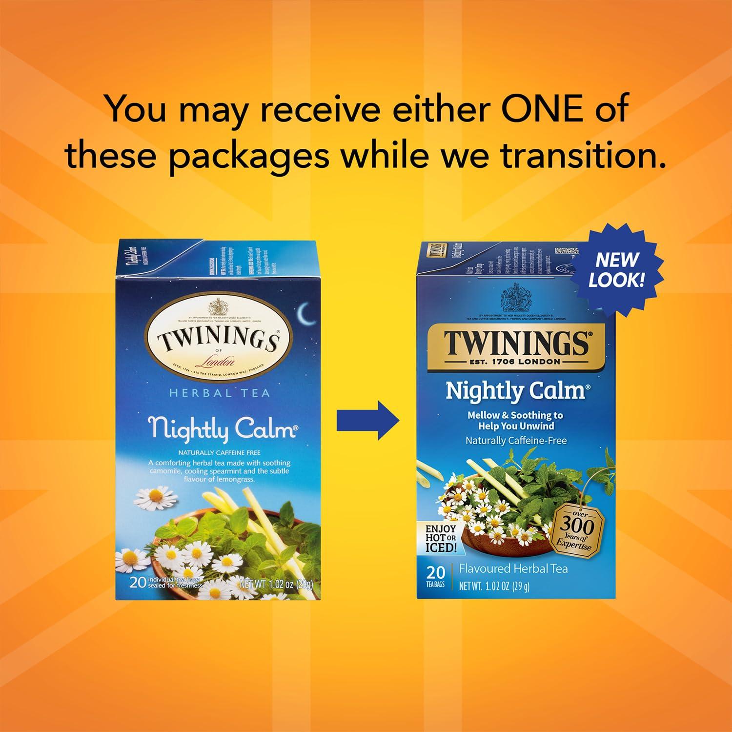 Twinings Twinings Nightly Calm Naturally Caffeine-Free Herbal Tea Bags 20 Each (Pack of 2)