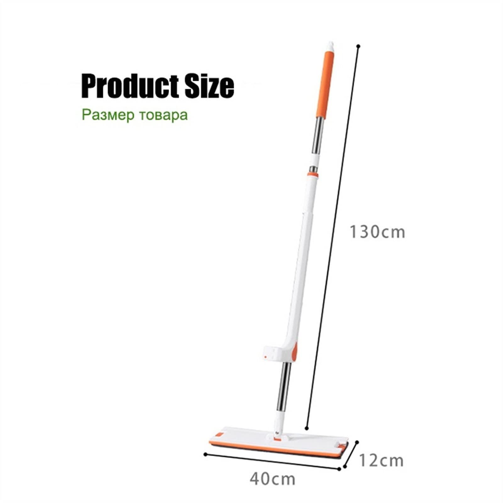 GRFIT Microfiber Mop Magic Self-Wringing Flat Mop Free-Hand Washing Squeeze Mop with Microfiber Replacement Pad Tools for Washing Floor Wood Floor Cleaning Tile Floor Cleaning ( Color : Within 8 Pads )