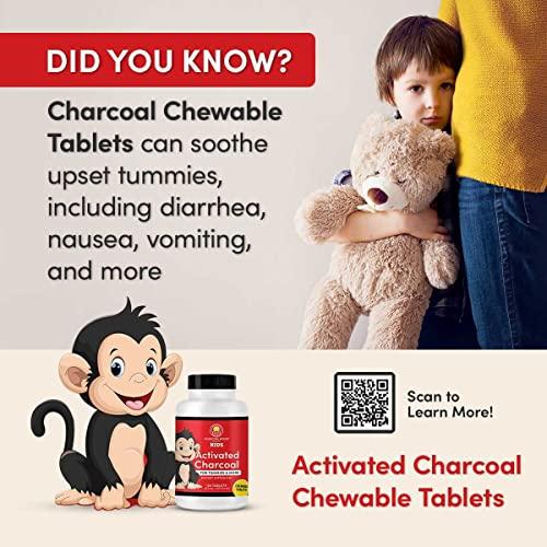 Charcoal House Charcoal House Chewable Activated Charcoal Tablets for Kids | Natural, Vegan, Non-GMO & Gluten Free | for Teeth, Stomach, Gas & Nausea | USP Food Grade | 135 ct.