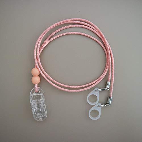 CLIP (Watermelon Red 2#) BTE Hearing Aids Clip Safty Protection Accessory w/Replaceable Silicone Loop