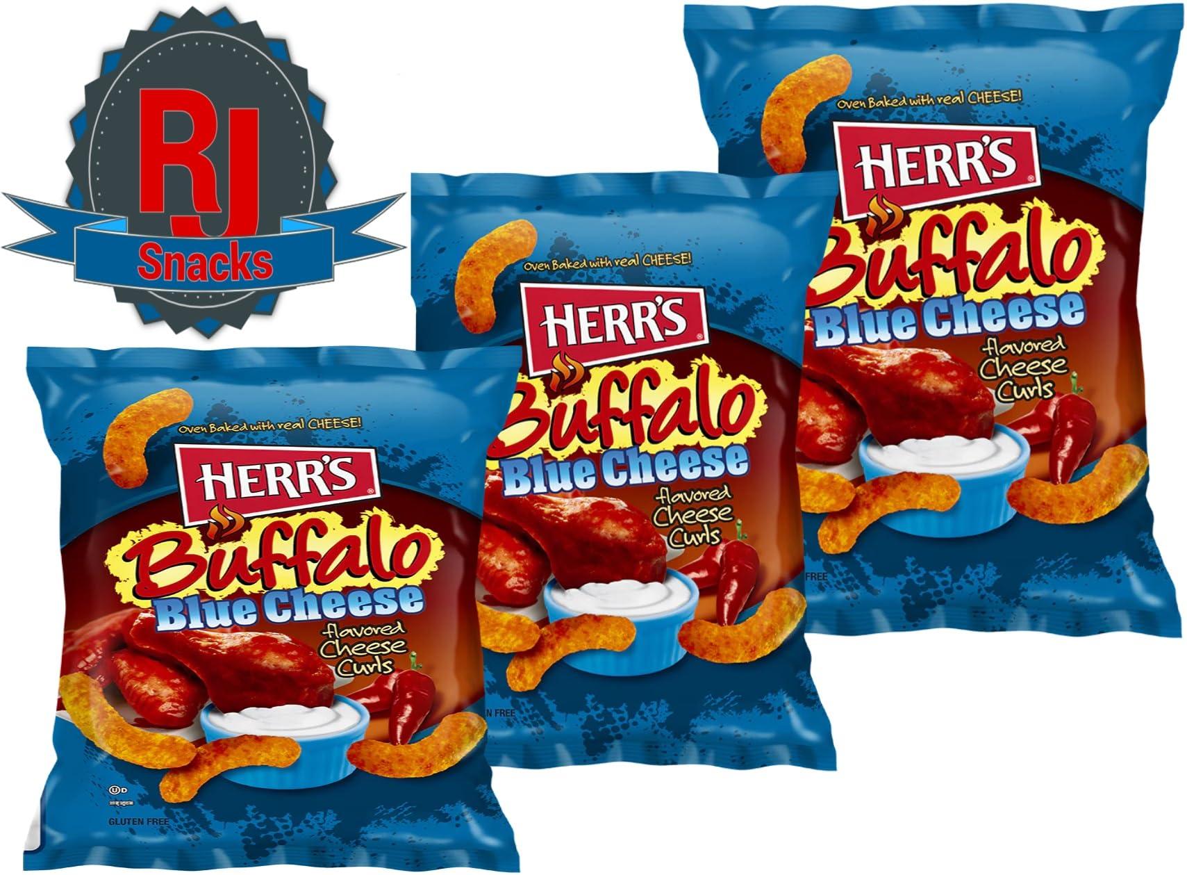 RJ SNACKS LLC Herr`s Buffalo Blue Cheese Curls, 2.75 OZ (Curated by RJ Snacks Value Pack) (12)