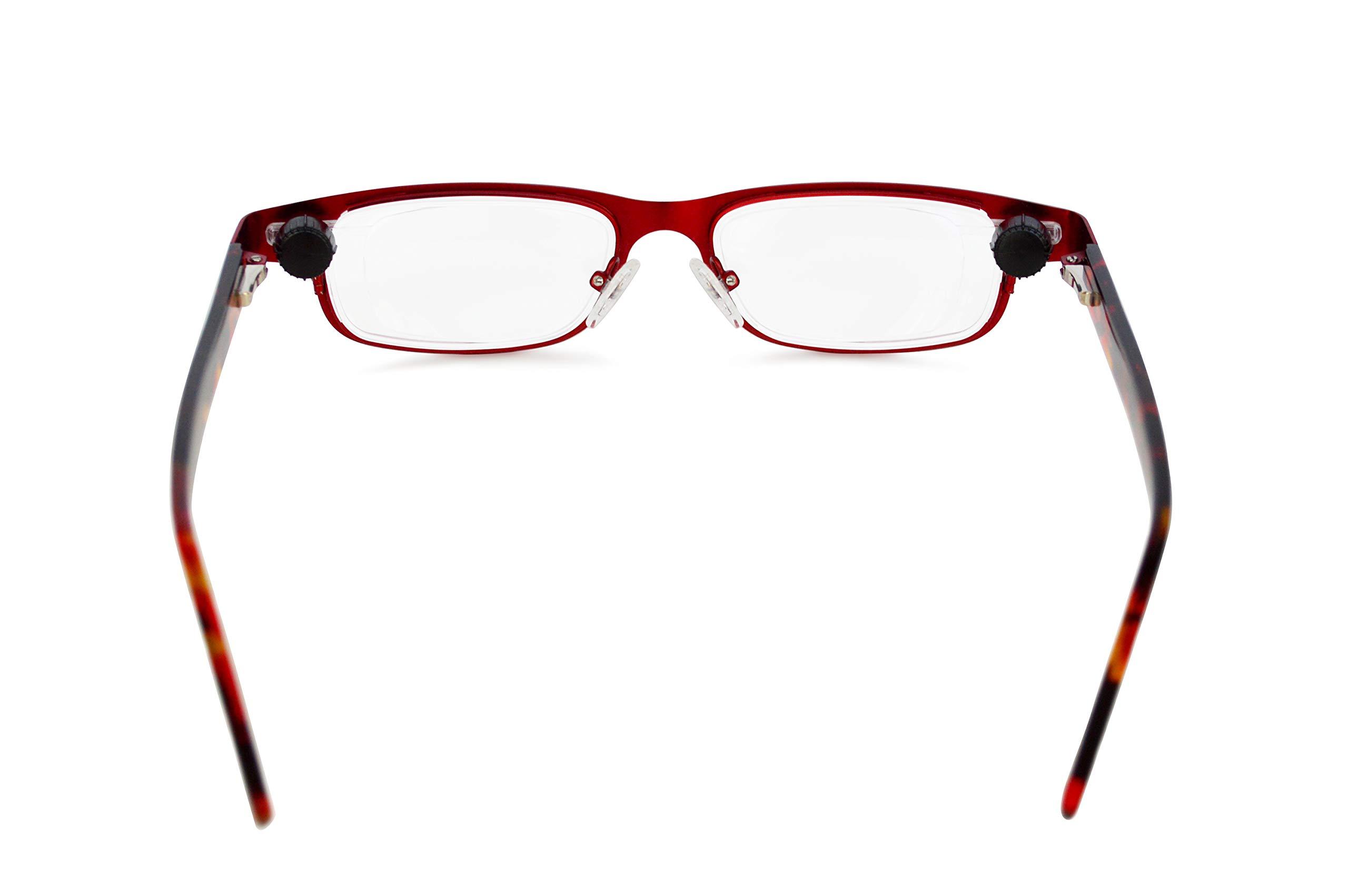 Eyejusters Eyejusters Self-Adjustable Glasses, Oxford Edition, Ruby Red