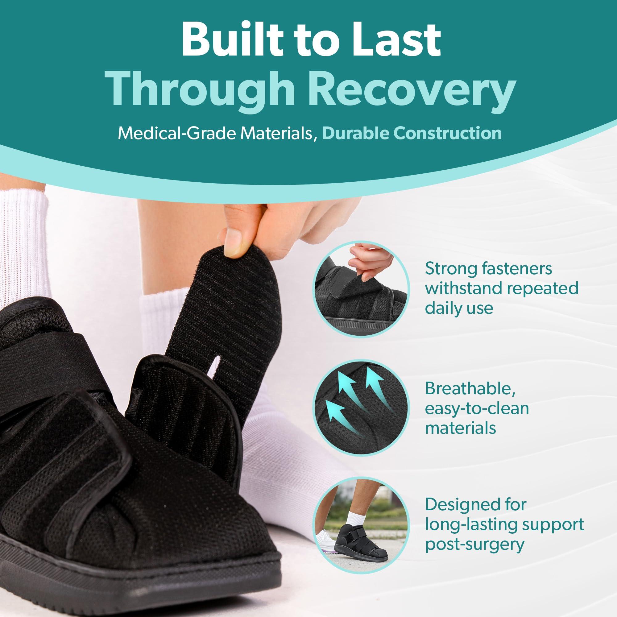 BraceAbility BraceAbility Closed Toe Medical Walking Shoe - Lightweight Broken Toe Cast Boot, Fracture Foot Brace for Metatarsal Stress Fracture, Post-op Bunion, Hammertoe Recovery - For Men or Women (XL)