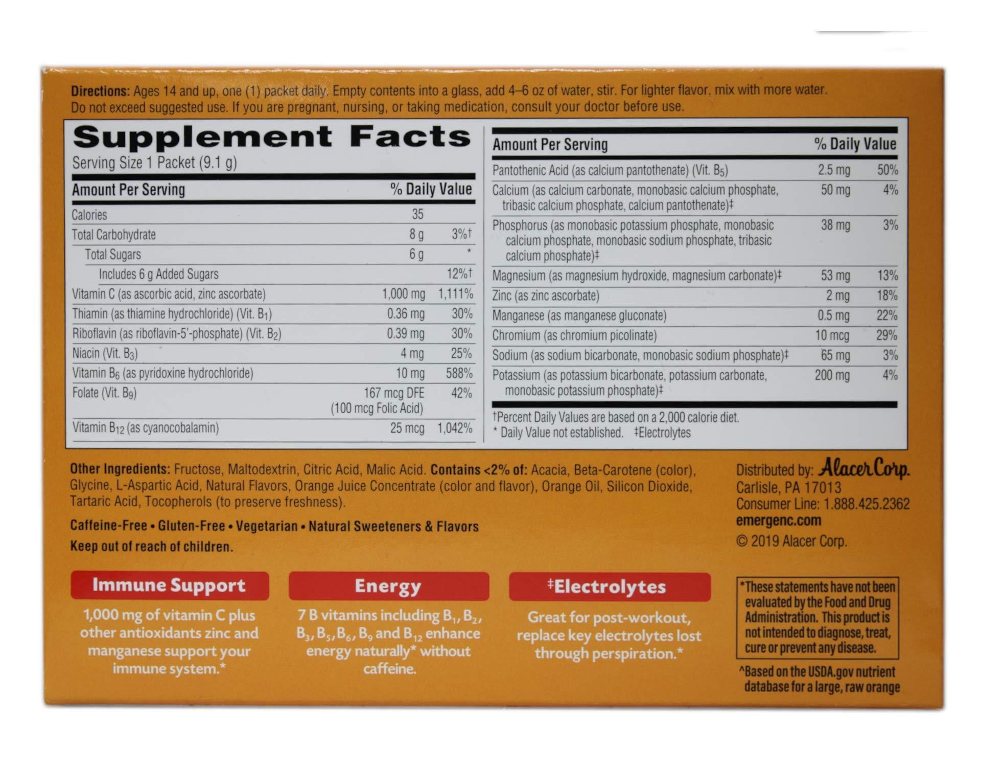 Emergen-C Emergen-C 1000 mg Vitamin C - Super Orange Flavor Pack of 3,30 count