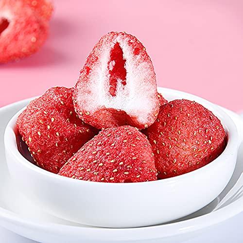 homeemoh homeemoh Freeze Dried Fruits Chunks, 250g(8.82oz) Large Bulk Bag Natural Organic Fruits Snacks Chunks, Non-GMO,Strawberry