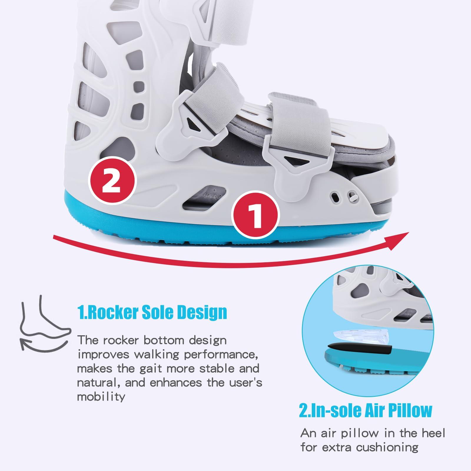 Tairibousy Tairibousy Walker Fracture Boot Air Cam Walker Boot Inflatable Walking Boot for Achilles Tendon Surgery, Acute Ankle Sprains, Broken Toe Foot, Post Op Care (S)