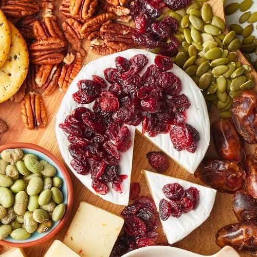 Elan Elan Organic Dried Cranberries, Whole Dried Cranberries, No Sulphites, No Fat, Non-GMO, Vegan, Gluten-Free, Kosher, Dried Fruits, Healthy Snacks, 8 pack of 6.2 oz