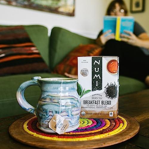 Numi Numi Organic Breakfast Blend Tea, 100 Tea Bags, Assam, Ceylon & Darjeeling Black Teas, Caffeinated