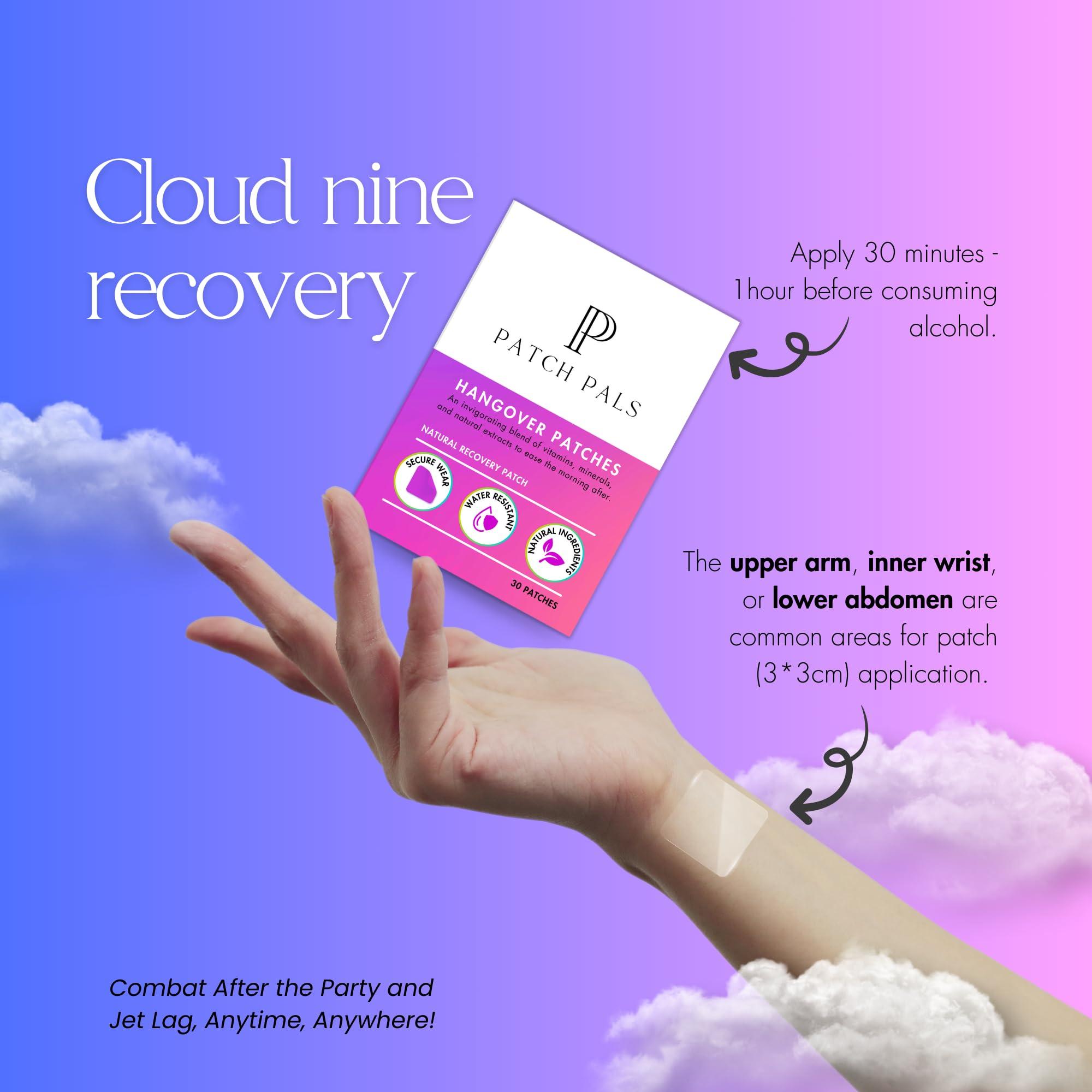 P Patch Pals P Patch Pals Natural Hangover Patches - Waterproof Clear Party Patches (30 Count) - Discreet and Sticks to Skin Well - Use Before Drinking and Wake Up Refreshed and Energized After Party