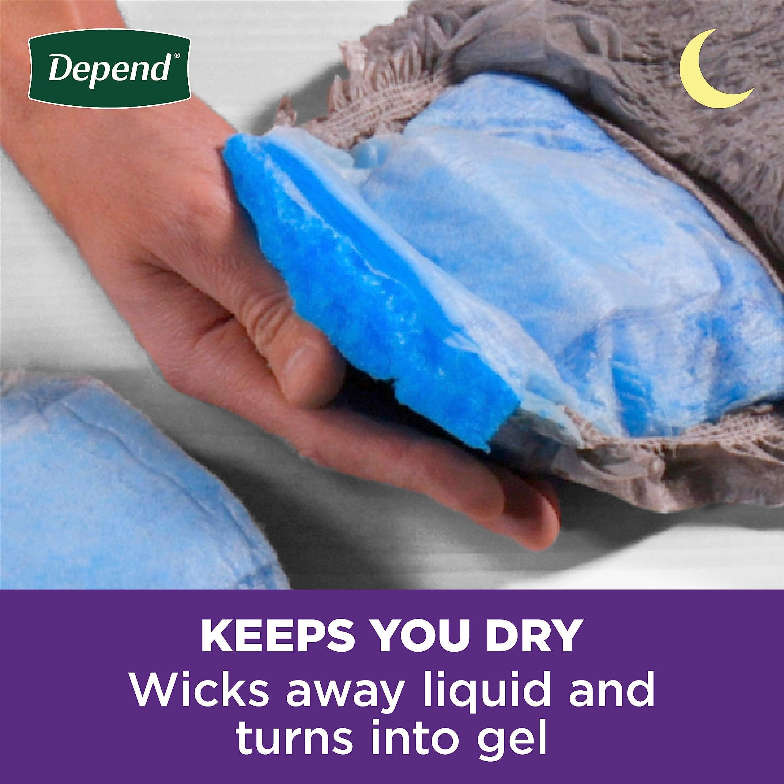 Depend Depend Night Defense Adult Incontinence Underwear for Men, Disposable, Overnight, Small/Medium, Grey, 26 Count, Packaging May Vary