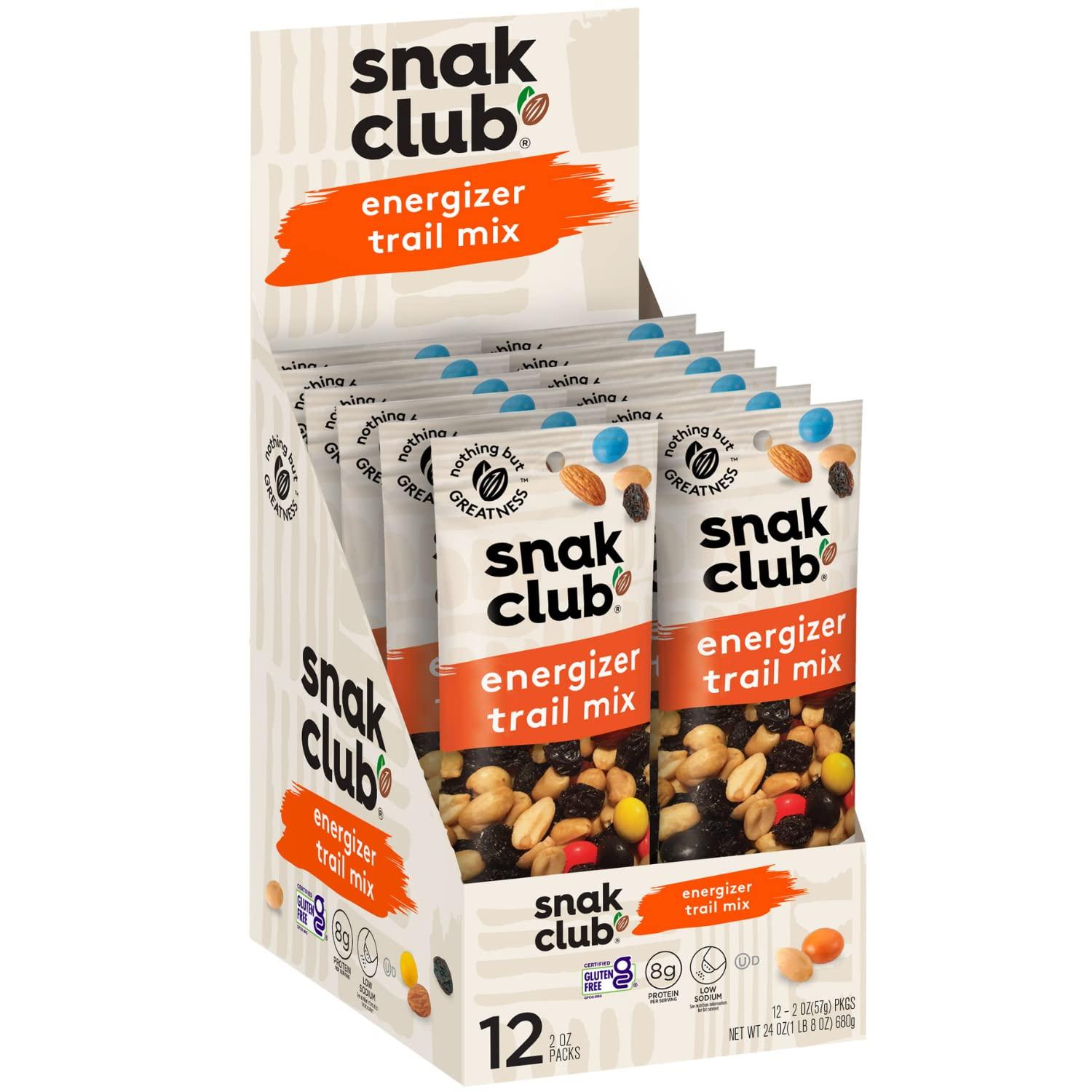 Snak Club Snak Club Energizer Trail Mix, 2 Ounce (Pack of 12)