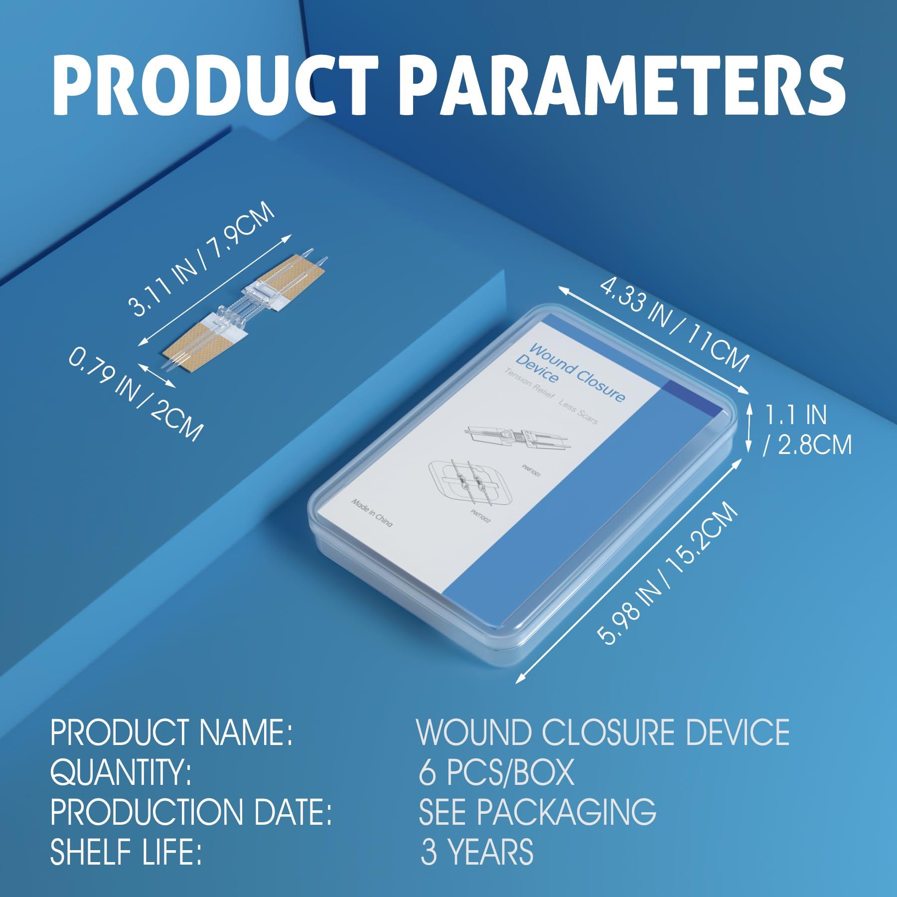 SEABIRD Zip Stitch Wound Closure Kit, Butterfly Bandages,Quick Clot for Easy Use, Surgical Quality,Emergency Laceration Closures Strips, Suture-Free Surgical Repairment, First Aid Wound Care (Yellow, 6)